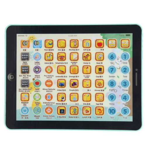Lern-Tablet für Kinder, ABS, Grün, 18,5 x 14,5 cm 1