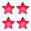 Pack Of 4 Handheld Star Lights For Dance-red red light 1