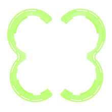 2 stuks groene propellerbeschermers voor Avata 2, schokbestendige ABS-bumpers