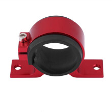 Support de fixation pour pompe à carburant automobile en alliage d'aluminium 50 mm - Rouge, argent,