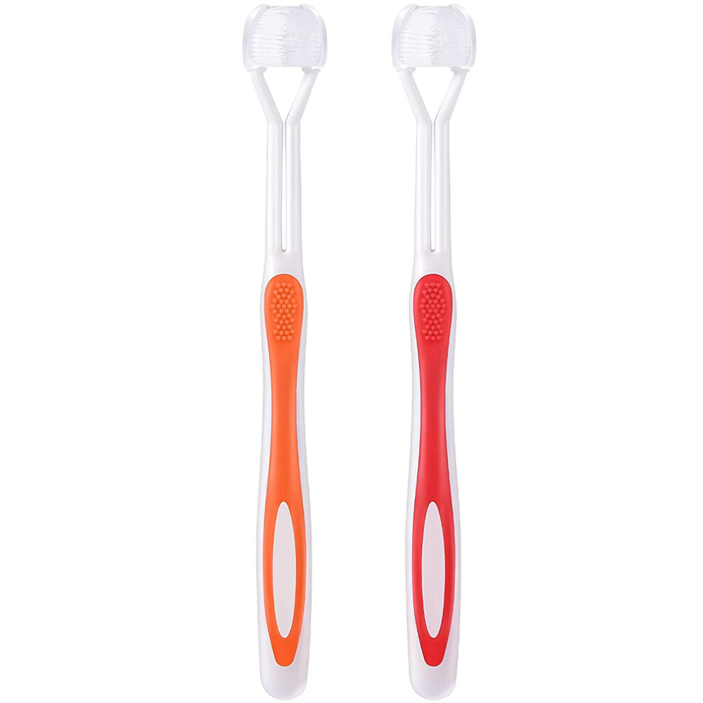 Complete Oral Care System, Three Sided Toothbrush For Comprehensive Cleaning, Ergonomic Handle For Comfort And Ease, Manual Toothbrush, Different Colo