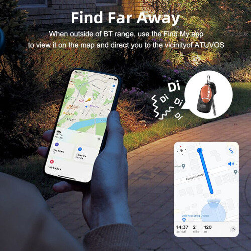 Rustic GPS Tracker Anti-Lost Device for Phone & Pets, 43x26mm 2