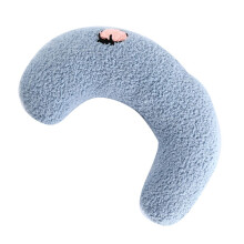 Blaues U-förmiges Nackenkissen für Haustiere, weiches Fleece, Gelenkentlastung
