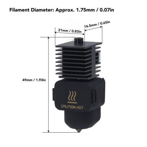 Steel Nozzle Set for 3D Printer A1 A1 Mini Hotend Removable and Easy to Replace 1
