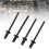 Långvariga svarta aluminiumnitar, 4-pack för byte av dörrbricka 4