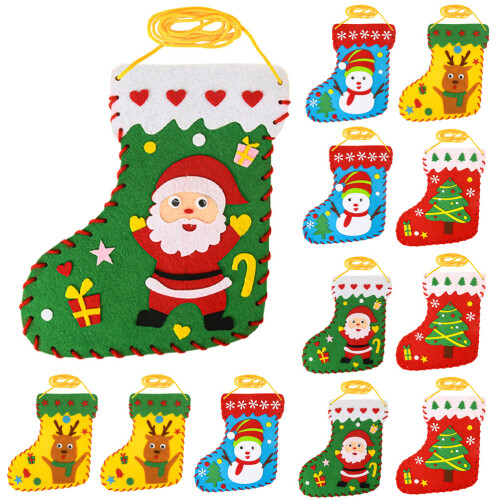 24 Pcs Diy Felt Socks Making Kit Handmade Nonwoven Educational Toy 1