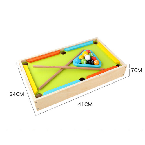 Juego De Billar Miniatura De Madera Para Aprendizaje 1