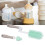 2Pcs Silicone Bottle Brush Set, 360 Rotating, Soft Handle, Green 1