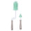2Pcs Silicone Bottle Brush Set, 360 Rotating, Soft Handle, Green 2