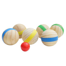 7Teilig Kreative Holzkugeln Rollkugeln Outdoor Französisch Art Bocce