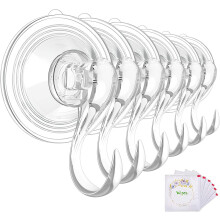 Suction Cup Hooks, Multi-Use Decorative Hangers, Heavy Duty Construction with Reusable Vacuum Suction, Non-Scratching Surface Protection, Clear PET Ma