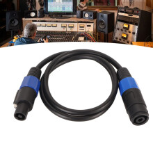 1 meter lange PVC DJ-luidsprekerkabel met mannelijke en vrouwelijke vergrendelingsaansluiting voor versterkers
