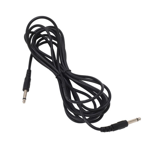 6.3mm 5m Guitar Audio Cable, Anti Interference PVC Shield, Black