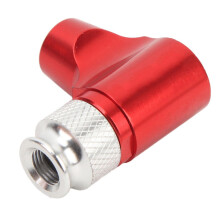 CO2 Bike Tire Inflator 33g Aluminum Red for Presta/USA Valve with Foam Sleeve