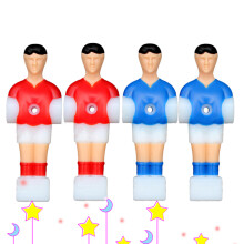 4Pc Barras De Fútbol De Jugadores Plástico Y Azul 1,2M