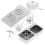 1Ensemble Décor Cuisine Miniature Argenté ABS Accessoires Coll 1