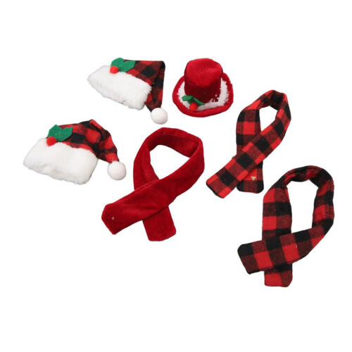 Conjunto de gorro y bufanda navideños con forma de botella de vino: nailon y algodón reutilizables y