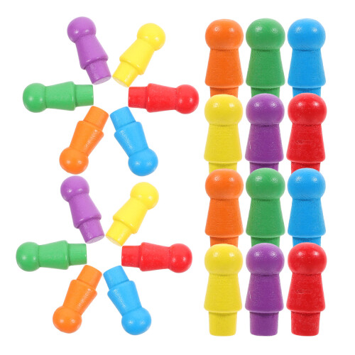 120 Pièces Jeu D'échecs En Bois Coloré, Voyage 1
