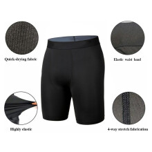 Heren zwarte XL compressie sportshorts, sneldrogend