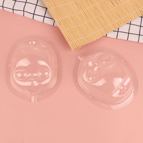 5 Pcs Mini Transparent Face For Dolls Dustproof Craft 2