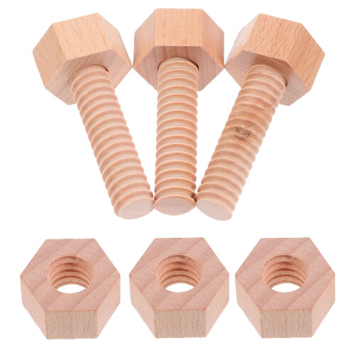 De Bloques De Madera Con Tornillos Para Desarrollo Motor Niños