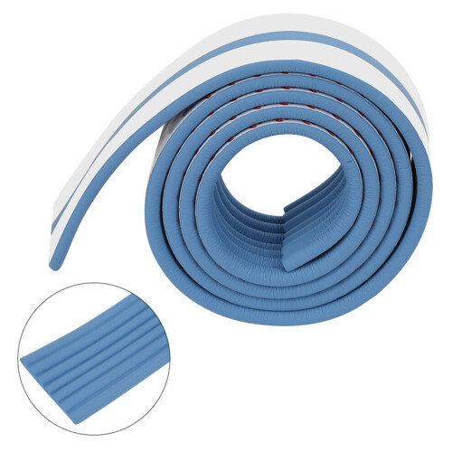 Coussins d'angle bleus de 2 m (6,5 pi) - Sécurité bébé avec absorption des chocs douce
