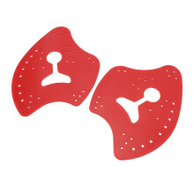Red XS Swimming Hand Paddles Silicone Adjustable Flat Flippers Training Aid