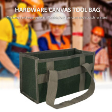 Large Green Canvas Tool Bag 084-6 12.6L 43x32x21cm Durable Portable