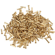 500 stuks messing holle klinknagels 2,5x11x3,8 mm voor kleding, tassen en accessoires