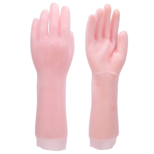 Silikonfuktande handskar för torr hud, rosa, tvättbara 2