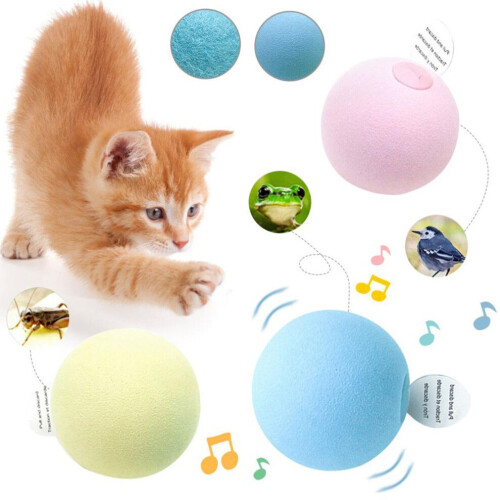 3PCS Cat Interactive Toy Balls - EVA/Wool, 5cm, Sounds 1