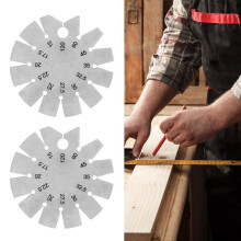 2Pcs Stainless Steel Bevel Gauge for Edge Checking, 70mm Diameter