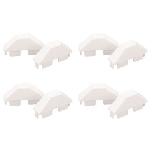 8 tapas de PVC blancas para vallas, resistentes al viento y a la lluvia, para decoración exterior.