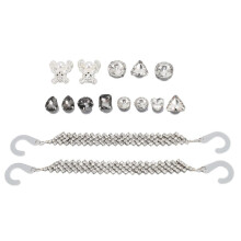 15 stuks sprankelende schoenaccessoires met strass-steentjes en kettinkjes - Eenvoudig te bevestigen