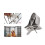 Mangeoire pour oiseaux en métal, 3 pièces, conception à 3