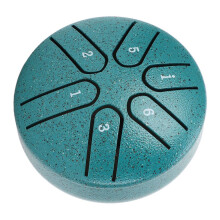Mini Steel Tongue Drum 3 tum 6 toner barnslagverk Relax Green