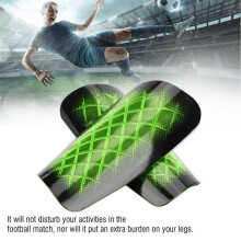 1 par de espinilleras deportivas de fútbol para adultos, protector de piernas, color verde