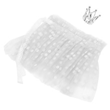Babyfotografie-Set mit Netzrock und Krone für Neugeborene Mädchen (0-2 Monate)