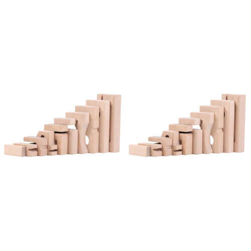 2 Set In Legno Impilabile Sviluppo Bambini 1