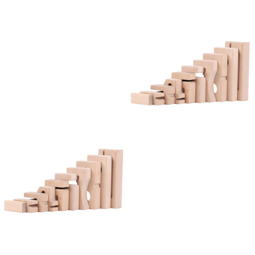 2 Set In Legno Impilabile Sviluppo Bambini 2