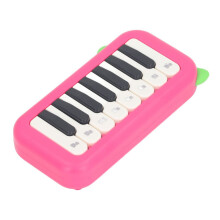 Kinder-Taschenklavier mit 15 Tasten, Mini-Musikinstrument für Anfänger, Rot