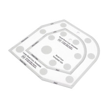 Veelzijdig sjabloon voor een acryl komhoes van 25 cm (10 inch) voor doe-het-zelf keukenprojecten.