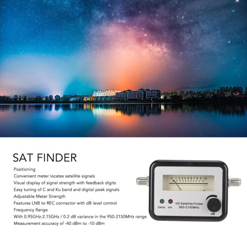 Durable Satellite Signal Meter with 0.2dB Variance for Camping Use 2