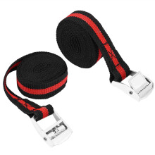 2 correas de carga para coche de 2,4 m con trinquete, capacidad de 258 kg, color negro, rojo y plateado