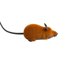 Kabelloses, ferngesteuertes elektronisches Rattenspielzeug für Katzen und Kinder, 22 cm, braun