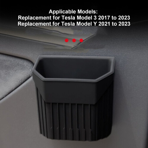 Side Pocket Organizer for Tesla Model 3 Y Flocked Surface Storage Box 2