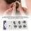 6pcs Silicone Click Sleeve Accessory for Ears Black L 3