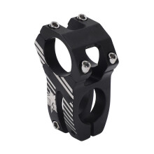 Potencia de bicicleta de montaña de aleación de aluminio de 31,8 mm, color negro. Clasificación de duración.