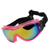Dog Sunglasses for Medium & Large Dogs, UV Protect Pink Frame with Red Lens