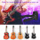 4 st väggmonterade gitarrhängare set hållbart stöd för gitarr ukulele bas 1